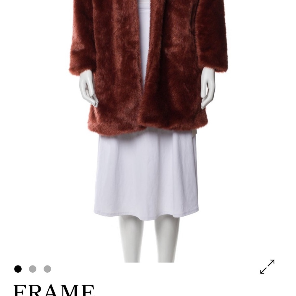 Frame Denim Faux Fur Jacket in Warm Brown Spice